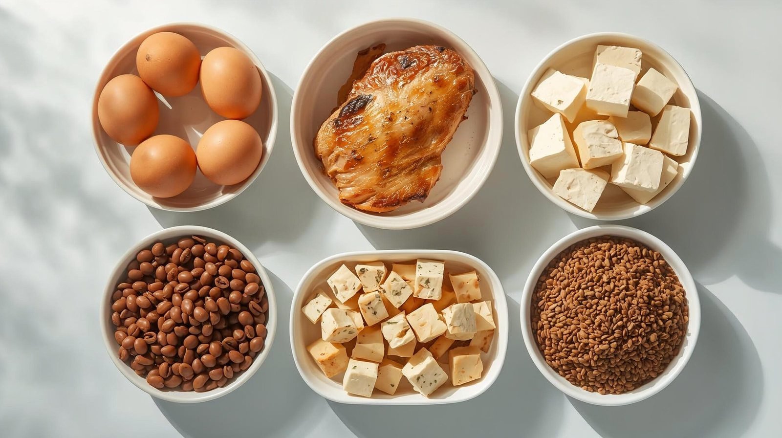 High-protein meal ingredients supporting metabolism and satiety
